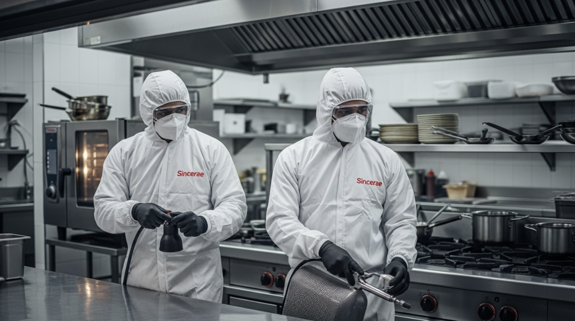 Technician in a commercial setting